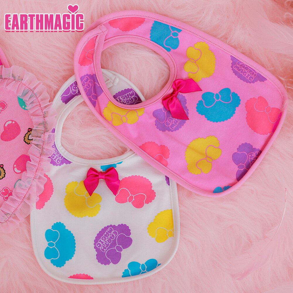 EARTHMAGIC BABYアースマジックベビー シルエットマフィー総柄リバーシブルスタイ ベビー服 ベビー 赤ちゃん 女の子 乳児 出産祝い ベビーギフト ビブ よだれかけ 3ヶ月 6ヶ月 1歳