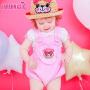 【50 OFF】EARTHMAGIC BABY【正規取扱店】アースマジックベビー EARTHMAGIC BABY マフィーフェイス デニムサロペット ベビー服 子供服 ベビー 赤ちゃん 女児 女の子 乳児 出産祝い ベビーギフト 70～80cm 6ヶ月 12ヶ月 6m 1y緑