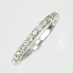 Cubic Zirconia - ダイヤモンド ピンキーリング K10WG・ダイヤモンド0.15ct　ピンキーリング（指輪） ダイヤモンド指輪