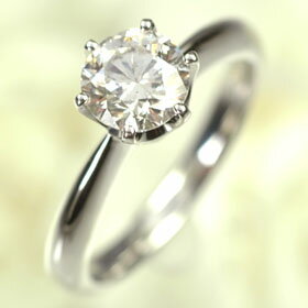 婚約指輪 1カラット プラチナ・ダイヤモンド1.0ct（H・SI・GOOD・鑑定書付）　エンゲージリング（婚約指輪）