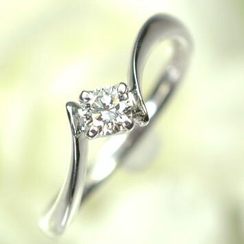 婚約指輪 ダイヤモンド リング K18WG・ダイヤモンド0.18ct（Hカラー・SI・GOOD・鑑定ソーティング付）　シンプルリン…