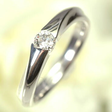 婚約指輪 ダイヤモンド リング K18WG・ダイヤモンド0.18ct（Hカラー・SI・GOOD・鑑定ソーティング付）　シンプルリン…