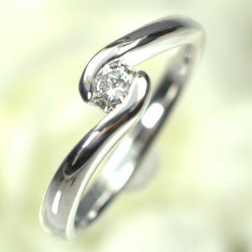 婚約指輪 ダイヤモンド リング K18WG・ダイヤモンド0.18ct（Hカラー・SI・GOOD・鑑定ソーティング付）　シンプルリン…