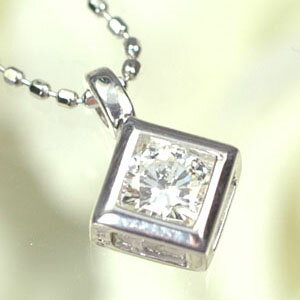 ダイヤモンド ネックレス K18WG・ダイヤ0.18ct（Hカラー・SI2・GOOD・鑑定ソーティング付）　シンプルペンダントB(ネックレス） 1