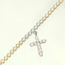 ダイヤモンド ブレスレット K18PG・K18WG・K18YG・ダイヤ1.0ct 3カラークロス付ブレスレット