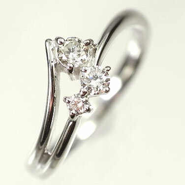 ダイヤモンドリングスリーストーンK...