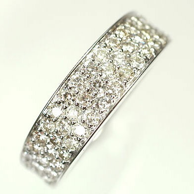 ダイヤモンド リング パヴェ 1カラット K18WG・ダイヤモンド1.0ct(SIクラス・鑑別書カード付) パヴェリング(指輪) ダイヤモンド指輪 ダイヤモンド リング パヴェ 1カラット K18WG・ダイヤモンド1.0ct(SIクラス・鑑別書カード付) パヴェリング(指輪) ダイヤモンド指輪