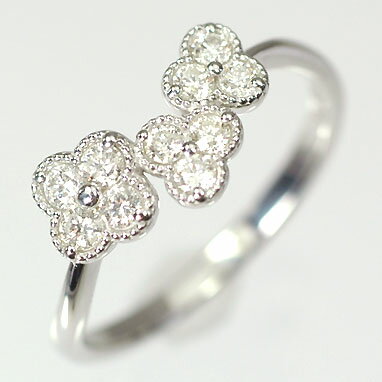 ダイヤモンドリングK18WG・ダイ...