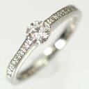婚約指輪 プラチナ・ダイヤモンド0.3ct(F・VVS・3EX・H&C・中央宝石鑑定書付) エンゲージリング(婚約指輪) 【プロポーズリング】