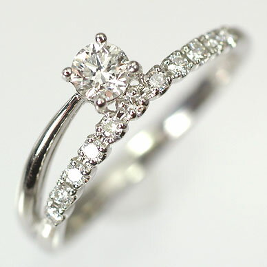 婚約指輪 プラチナ・ダイヤモンド0.2ct（F・VVS・3EX・H&C・中央宝石鑑定書付） エンゲージリング（婚約指輪） プロポーズリング 送料無料