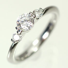 婚約指輪 プラチナ・ダイヤモンド0.3ct（H・SI・GOOD・鑑定書付） エンゲージリング（婚約指輪） プロポーズリング