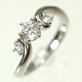 婚約指輪 プラチナ・ダイヤモンド0.3ct（F・VVS・3EX・H&C・鑑定書付） エンゲージリング（婚約指輪） プロポーズリ…