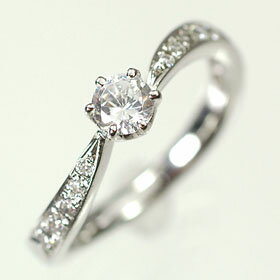 婚約指輪 プラチナ・ダイヤモンド0.2ct（H・SI・GOOD・鑑定書付）　エンゲージリング（婚約指輪） 送料無料