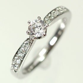 婚約指輪 プラチナ・ダイヤモンド0.2ct(F・VVS・3EX・H&C・中央宝石鑑定書付) エンゲージリング(婚約指輪) プロポーズリング