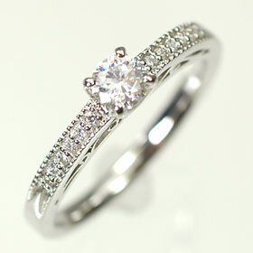 婚約指輪 プラチナ・ダイヤモンド0.2ct（H・SI・GOOD・鑑定書付） エンゲージリング（婚約指輪） プロポーズリング