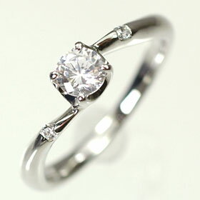 婚約指輪 プラチナ・ダイヤモンド0.3ct（F・VS・3EX・H&C・中央宝石鑑定書付） エンゲージリング（婚約指輪） プロポーズリング