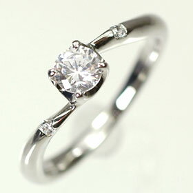 婚約指輪 プラチナ・ダイヤモンド0.3ct（F・VVS・3EX・H&C・中央宝石鑑定書付） エンゲージリング（婚約指輪） プロ…