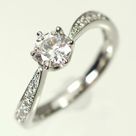 婚約指輪 プラチナ・ダイヤモンド0.5ct（H・SI・GOOD・鑑定書付） エンゲージリング（婚約指輪） プロポーズリング