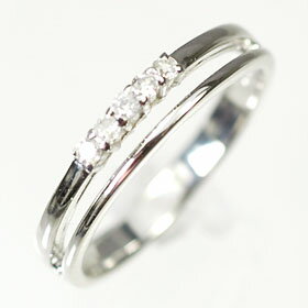 ダイヤモンドリングK10WG・ダイ...