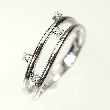 ダイヤモンド リング【ホワイトゴールドリング】K10WG?ダイヤモンド0.03ct　ピンキーリング（指輪） ダイヤモンド指輪