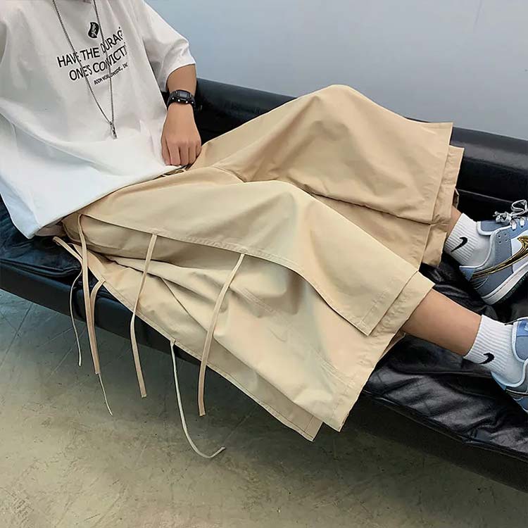 ワイドパンツ サルエルパンツ 変形 袴パンツ イージーパンツ メンズ ロングパンツ ...