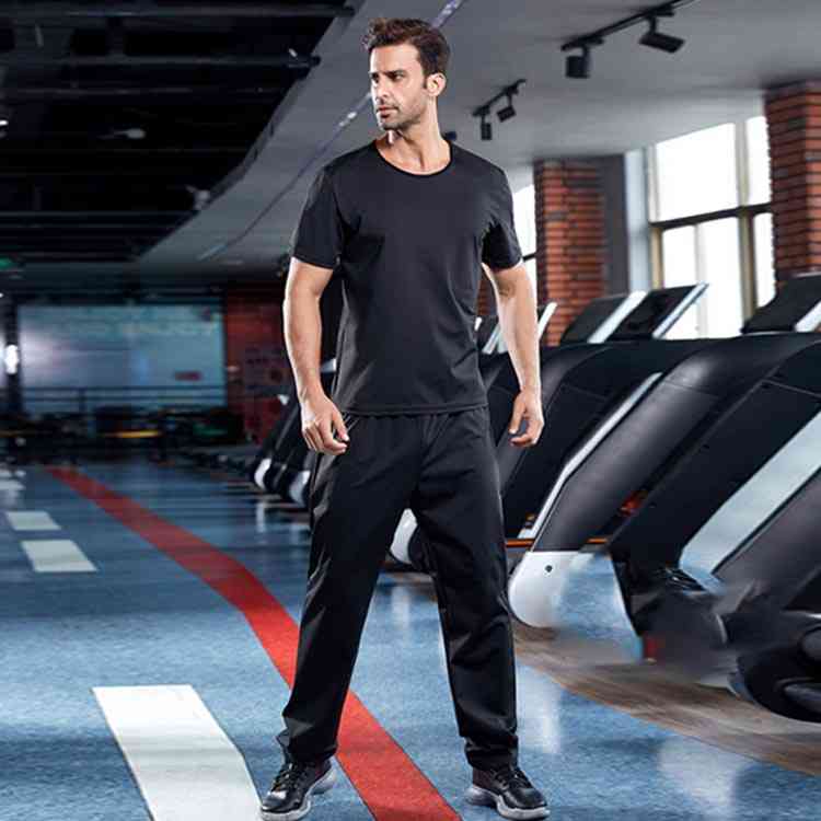 メンズ 長袖 トレーニングウェア 筋トレ ダイエット Mサイズ ブルー 年中無休