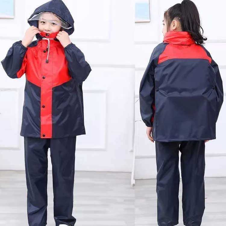 林間学校 レインコート 上下セット レインウェア 2点セット ズボン レインスーツ レインパンツ 雨具 キッズ 撥水 男の子 女の子 通学 自転車 バイク 長袖