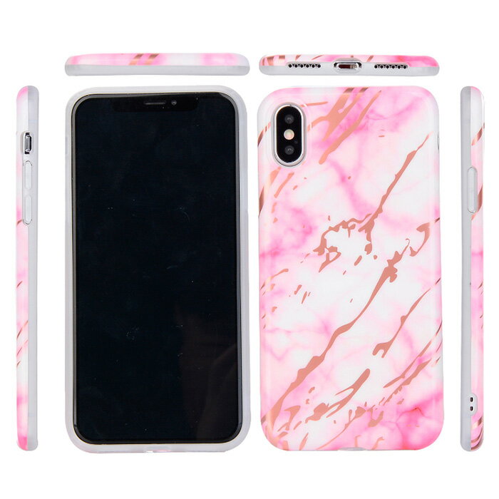 iPhoneXケース 大理石風 マーブル模様 マーブルストーン アイフォンテン iPhone X スマホケース TPU ソフトケース カメラ保護 ワイヤレス充電 ストラップホール ワイヤレス充電対応 これからの季節にピッタリ　全5色 送料無料