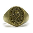 【メール便!送料無料※指定日・代引き・ギフト不可】 スカル 真鍮 名入れ 指輪 刻印 メンズ リング プレゼント 誕生日 クリスマス 父の日 ギフト お祝い バ...