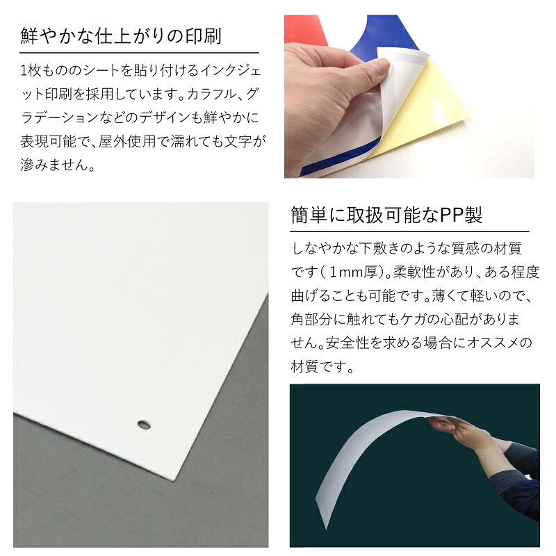 のぼり&看板ショップ 楽天市場店の【10枚セット】誘導看板 青 300×600mm 不動産 管理看板 募集看板 電柱 物件案内 PP ポリプロピレン【タイトル選択・名入れ可】｜アングル2