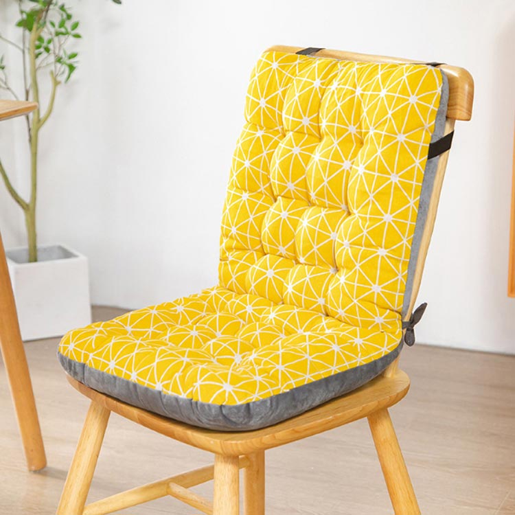 椅子用クッション ソファー ふわふわ 座布団 チェアパッド 冬用 クッション 座布団 テレワーク オフィス 暖かい 背もたれ付き イス用クッション もこもこ 腰痛対策 シート 車内クッション 床 秋 冬 春 夏 [2]