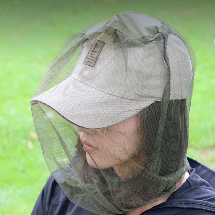 虫よけネット 防虫ネット 蚊よけネット 夏用 釣り 登山 キャンプ用品 農作業用 アウトドア用品 通気性メッシュ 男女兼用 コンパクト 洗える 折りたたみ収納 首元カバー ハット用アクセサリー 虫対策グッズ 野外活動 4個セット daily123shop-10001958 デイリーショップ サンプル画像2