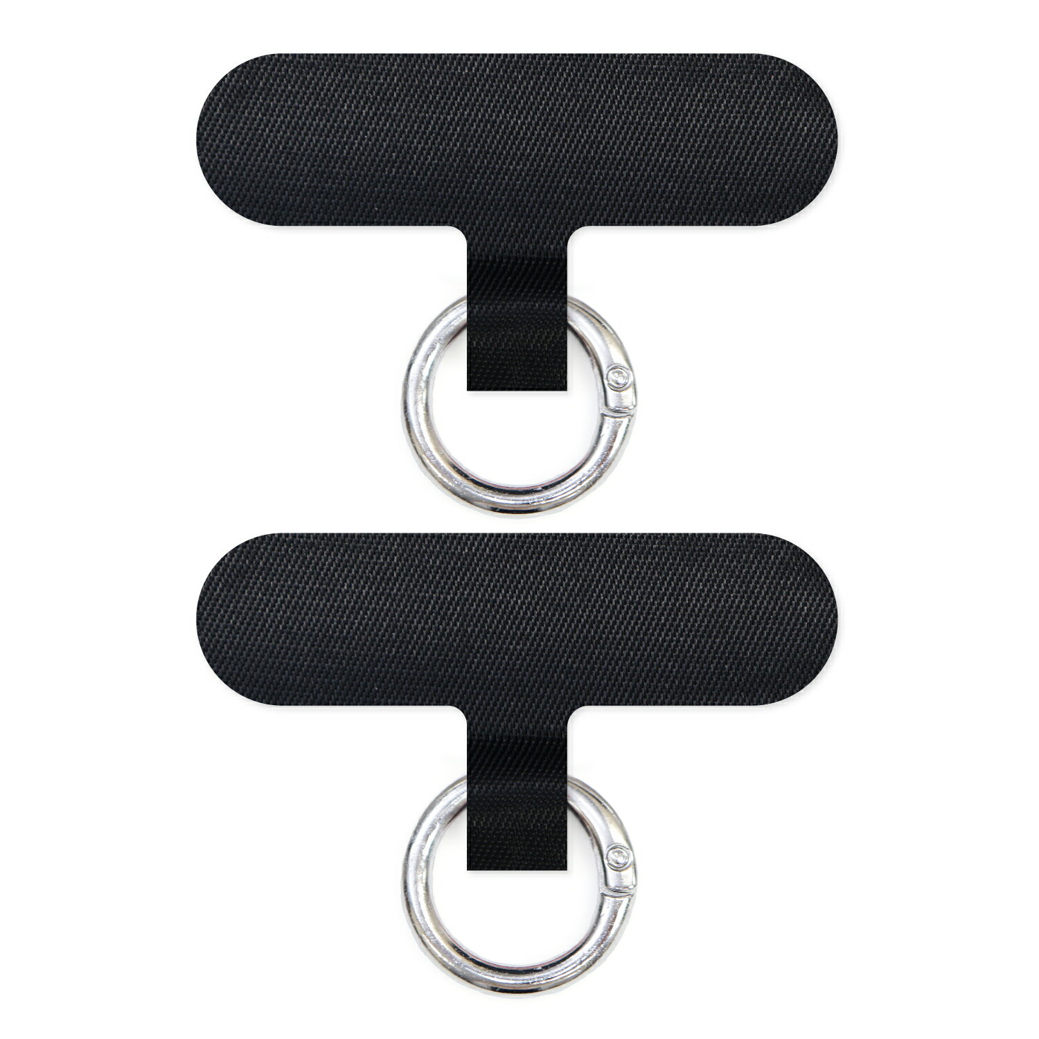 樂天商城 - [きらきらぷんぷん丸] スマホ ストラップホルダー 【ブラック】 黒 丸カラビナ ストラップホール スマホショルダー ストラップ シート 【2個入り】 SCP-015