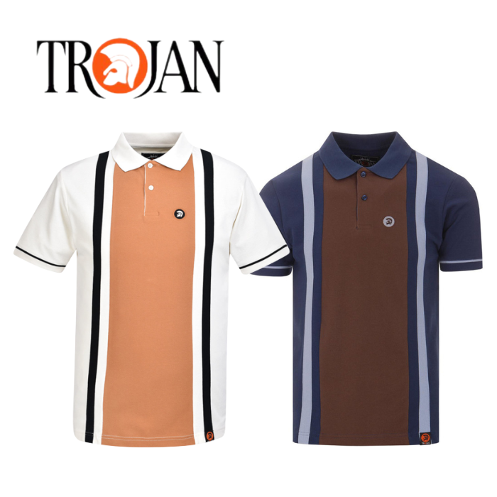 《返品・交換 不可》【SALE】Trojan トロージャン ポロシャツ Cut & Saw Stripe Pique Polo TR8472 プレゼント
