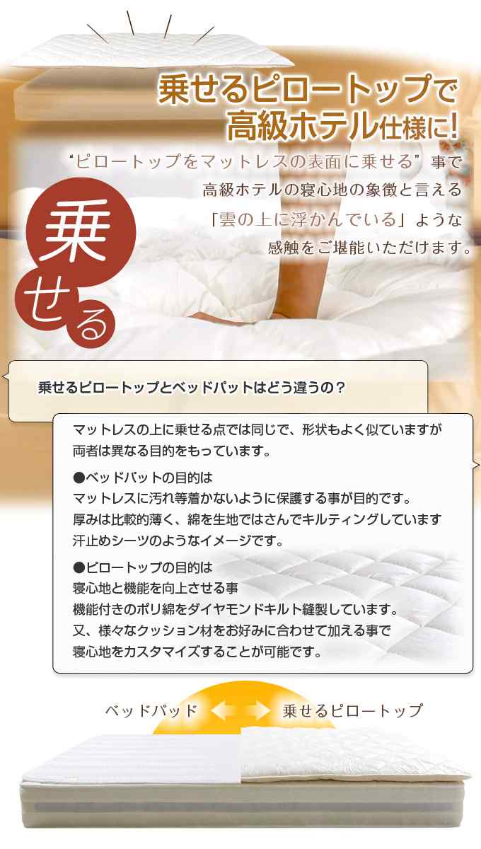 エアーピロートップ クイーン 160cm マットレスパッド 敷きパッド ベッドパッド 高...