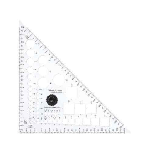 ＼本日P2倍+1000円オフ／ バンコ VANCO 三角定規型テンプレート 34822 回転つまみ付き 製図 デザイン 設計 建築 高精度 プロ仕様 耐衝撃アクリル樹脂 PMMA 日本製 文具 オフィス スクール プレゼント 多機能
