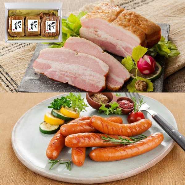 三重県産さくらポークの極上旨味体験■職人が極めたこだわりの熟成製法・120時間じっくり熟成させたベーコンは、噛むほどに溢れる深いコクが魅力です。・72時間熟成のウインナーは、パリッとした食感と凝縮された肉汁が口いっぱいに広がります。■毎日の食卓を贅沢な時間へ・朝食のメインディッシュとして、特別な日のオードブルとして、食卓を豪華に彩ります。・大切な方へのギフトや季節の贈り物にも最適な、自信を持っておすすめできるこだわりの逸品です。・三重の豊かな自然で育まれたさくらポークの、驚くほどジューシーな味わいをぜひご堪能ください。 DISM & Co. VISUAL GALLERY 三重県産さくらポークを原料に熟成のベーコン（120時間の熟成）と熟成ウインナー（72時間熟成）を作りました。肉の旨味を引き出したこだわりの商品をお楽しみください。■配送不可地域：離島は配送不可■温度帯：冷蔵■原材料名／食品添加物：【熟成ベーコン】豚ばら肉、食塩、糖類（砂糖、ぶどう糖）/調味料（アミノ酸等）、リン酸塩（Na)、酸化防止剤（ビタミンC）、発色剤（亜硝酸Na)【熟成ウインナー】豚肉、食塩、還元水あめ、糖類（ぶどう糖、砂糖）、香辛料/調味料（アミノ酸等）、リン酸塩（Na)、酸化防止剤（ビタミンC）、発色剤（亜硝酸Na)、保存料（ソルビン酸K)■賞味期限：50日■規格：熟成ベーコン300g×2、熟成ウインナー150g×2■サイズ(mm)：170×290×60■ギフト対応：・ギフト包装：〇・二重包装：×・熨斗対応：〇・のし表書き：〇・のし名入れ：〇■発送の目安：ご注文後（決済確認後）、5営業日以内の発送予定。■備考：ギフト包装は簡易包装のみ可、熨斗は短冊のしのみ可。