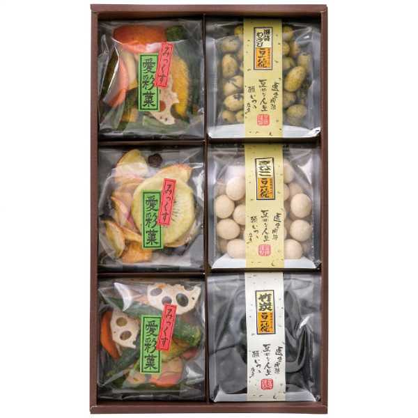 豆徳 六つの彩 豆菓子 おかき 詰め合わせ ギフト セット お菓子 和菓子 スイーツ 手土産 贈答用 高級 個包装 贈り物 内祝い お中元 お歳暮 お返し お礼 職人 手作り 野菜チップス 果物チップス 豆菓子セット