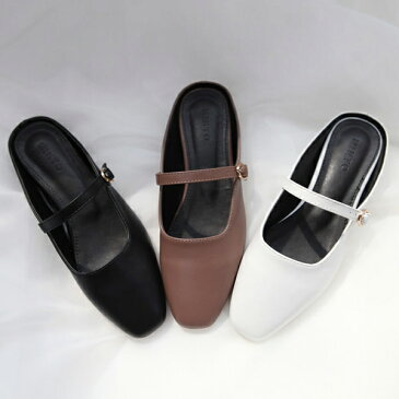 パンプス フラット フロントストラップ ブラック ワインレッド ホワイト ぺたんこ ペタンコ レディース 靴 婦人靴