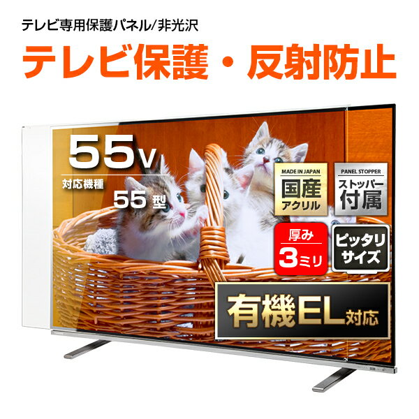 有機EL対応 液晶テレビ保護パネル 55インチ ノングレア赤ちゃん