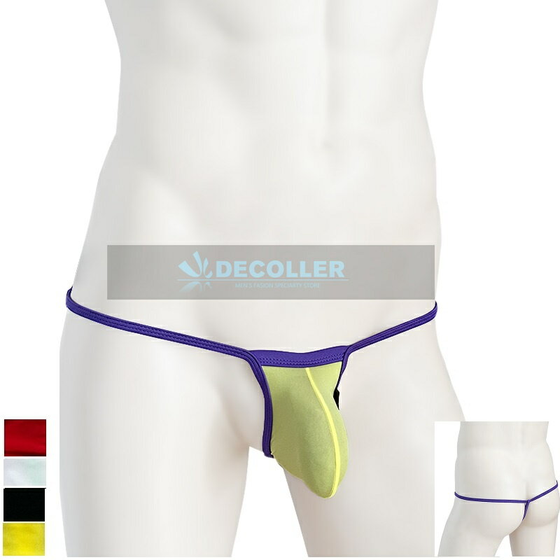 メンズTバック スーパーストレッチ ツートンカラー Gストリング セクシーインナー メンズインナー 男性下着 um-w104
