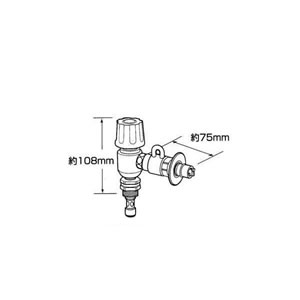 必ずお使いの水栓に対応した分岐水栓をお求めください メーカー共通　バルブ 食器洗い機用分岐水栓 【商品スペック】 本体サイズ::幅15×奥行15×高さ6cm ※取付後前に108mm高くなります