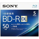 SONY 4倍速対応 BD-R 2層 ビデオ用ブルーレイディスク 5枚パック 50GB 5BNR2V ...