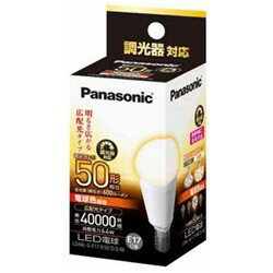 Panasonic 調光器対応LED電球 小型電球形 600lm 電球色 口金E17 LDA6LGE17K50DSW パナソニック 〈LDA6LGE17K50D〉