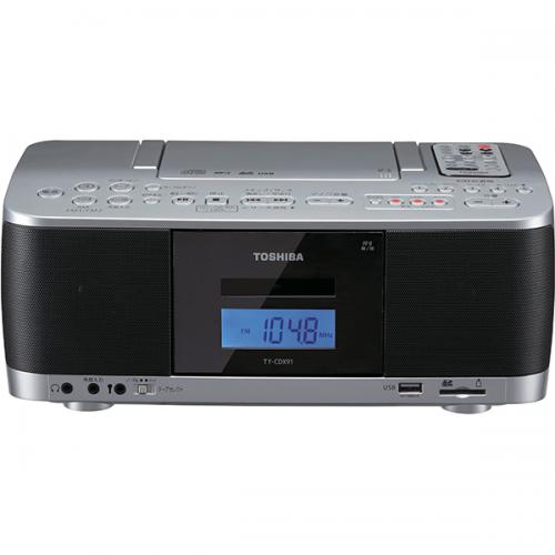 東芝 TOSHIBA CDラジオカセットレコーダー ワイドFM対応 シルバー TY-CDX91-S 〈TYCDX91-S〉