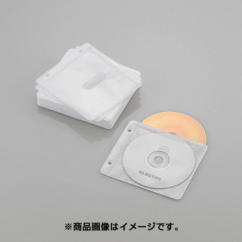 エレコム ELECOM Blu-ray/CD/DVD対応 不織布ケース 両面収納 2穴付 30枚入 60枚収納 ホワイト CCD-NBWB60WH CCDNBWB60WH 