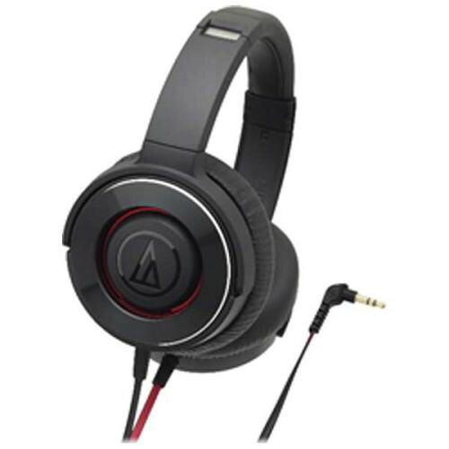 audio-technica 밀폐형 헤드폰 SOLID BASS 블랙 레드 ATH-WS550BRD 오디오 테크니카 <ATHWS550BRD>