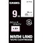 CASIO NAME LAND スタンダードテープ 白テープ 黒文字 9mm XR-9WE カシオ ネームランド 〈XR9WE〉