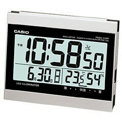 CASIO 電波置き時計 温湿度計付 シルバー DQD-720J-8JF カシオ 〈DQD720J8JF〉