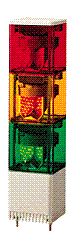 パトライト(PATLITE)　LED小型積層回転灯 KES-302赤黄緑3段 DC24V 82角 防滴パトランプ 回転 赤黄緑 送料無料